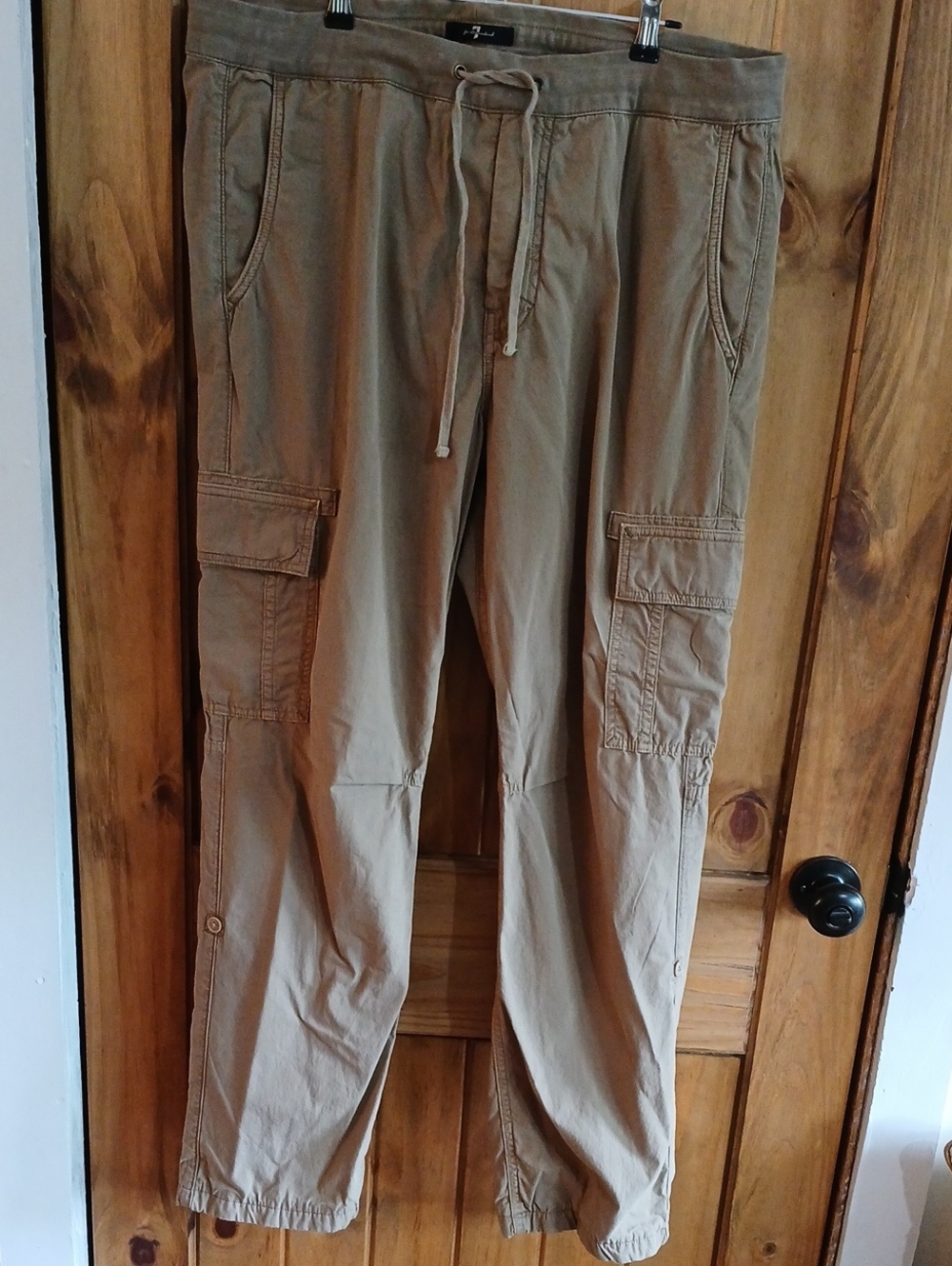 7 For All Mankind Men's Drawstring Waist Cargo Pants- 34